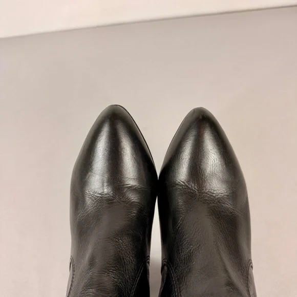 Frye Regina Zip Black Leather Boots - Picture 9 of 12